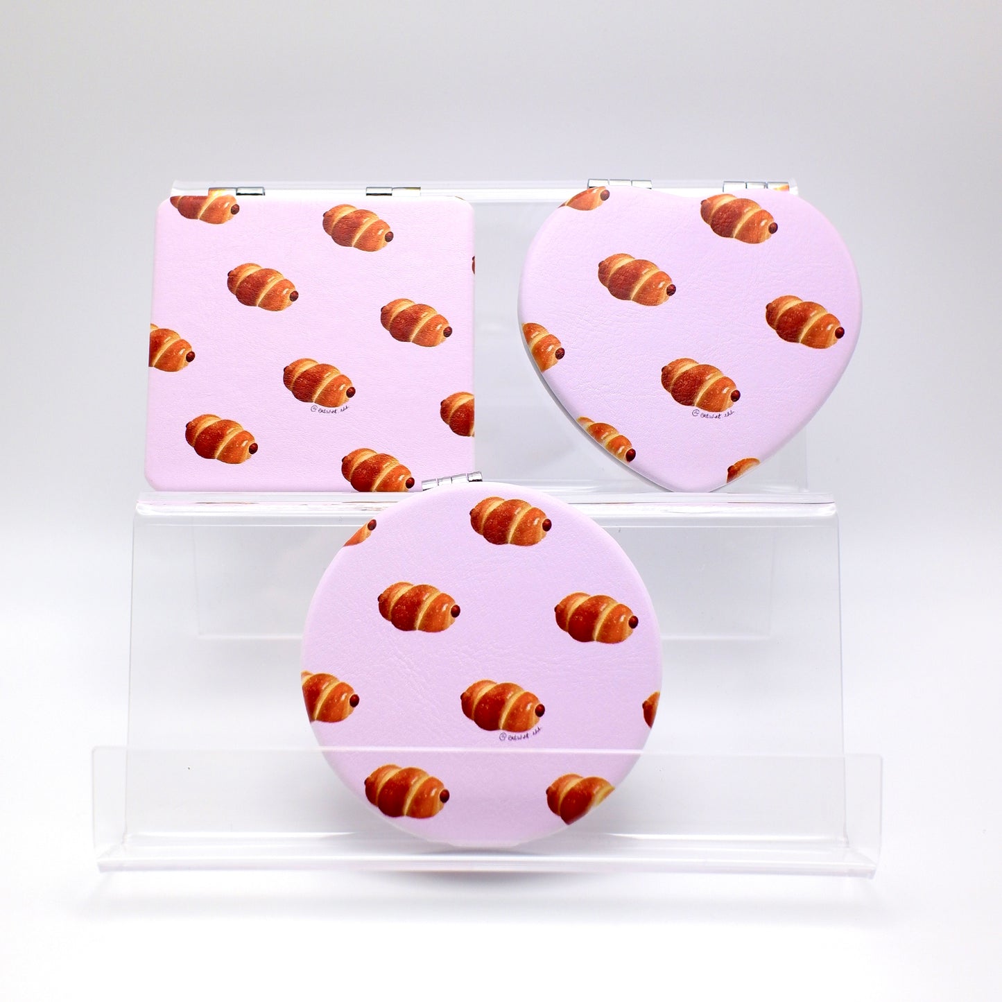 Sausage Bun Pocket Mirror