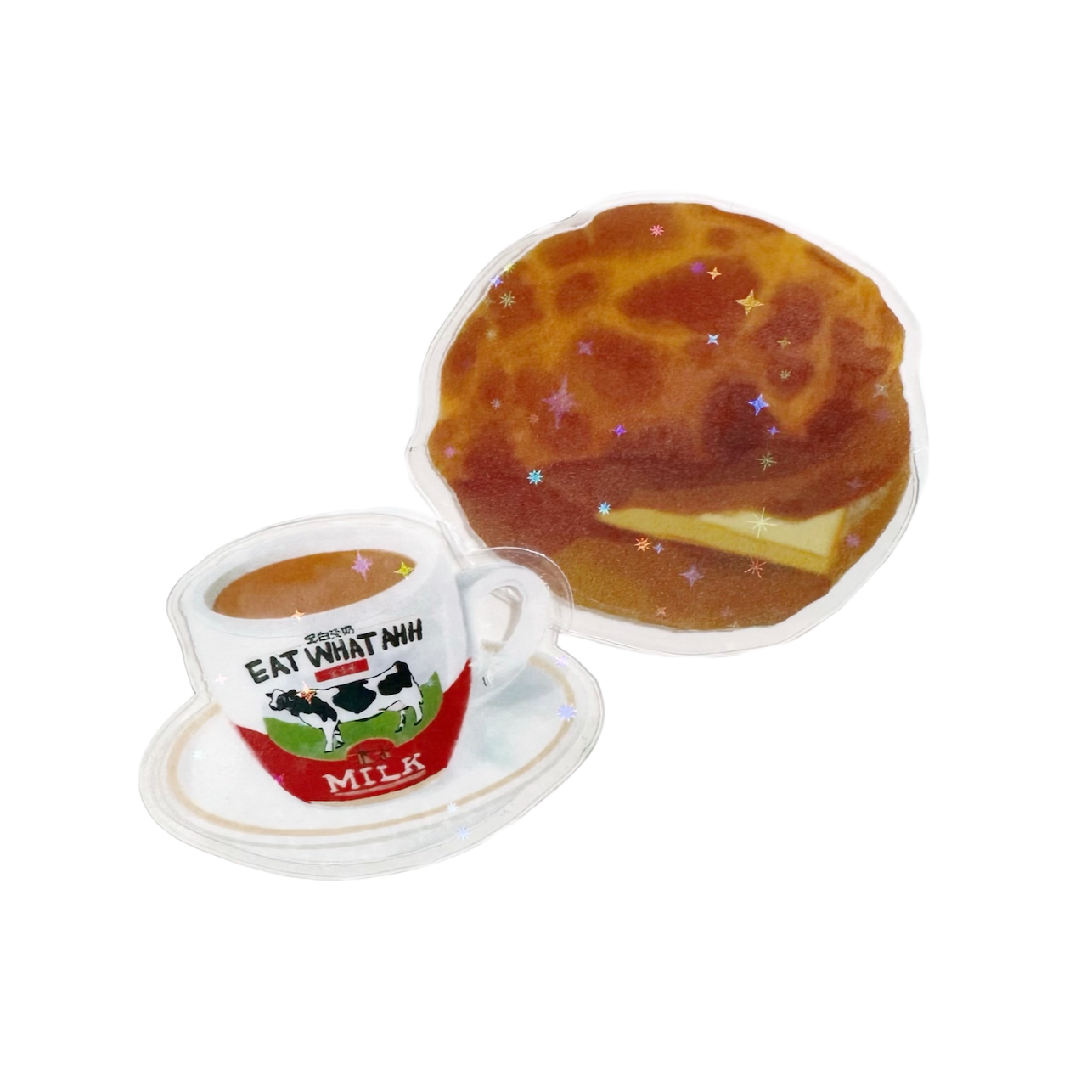 Waterproof Pineapple Bun & Milk Tea Sticker Pack