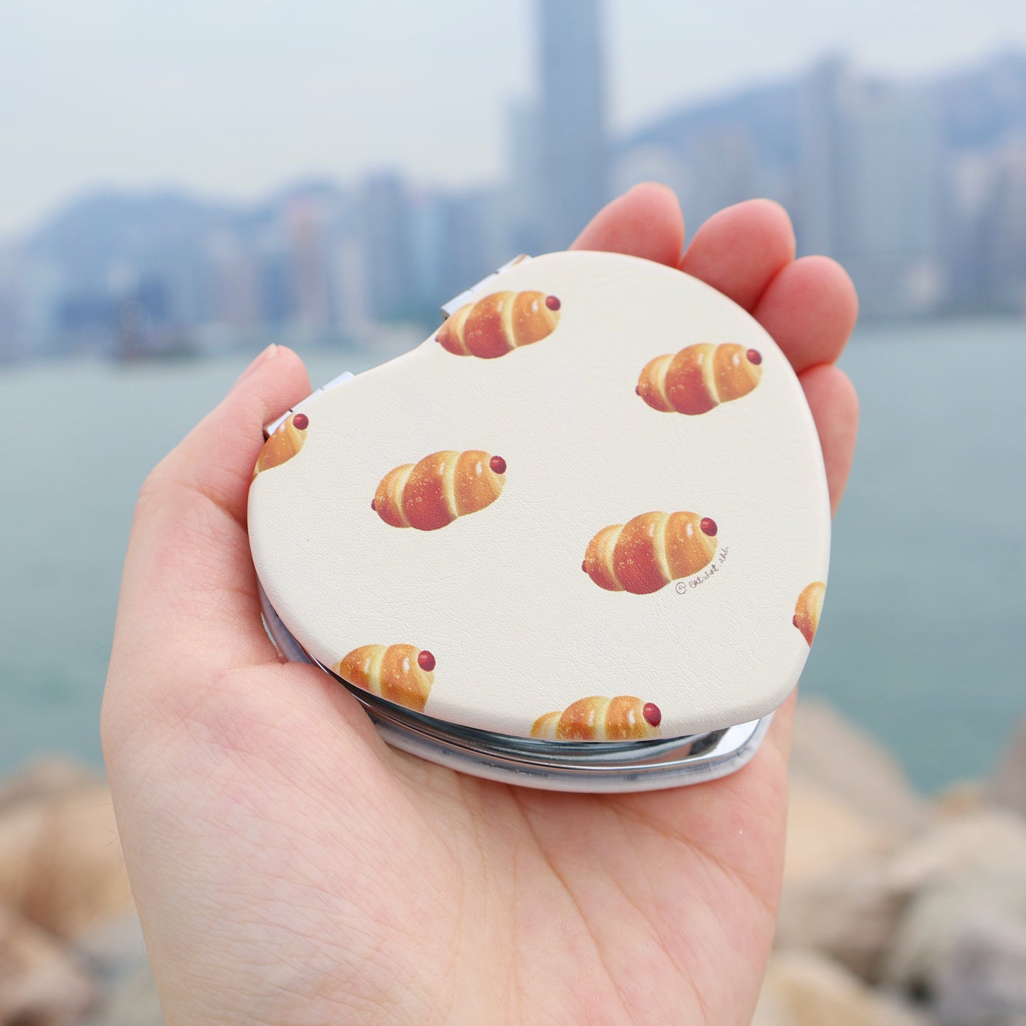 Sausage Bun Pocket Mirror