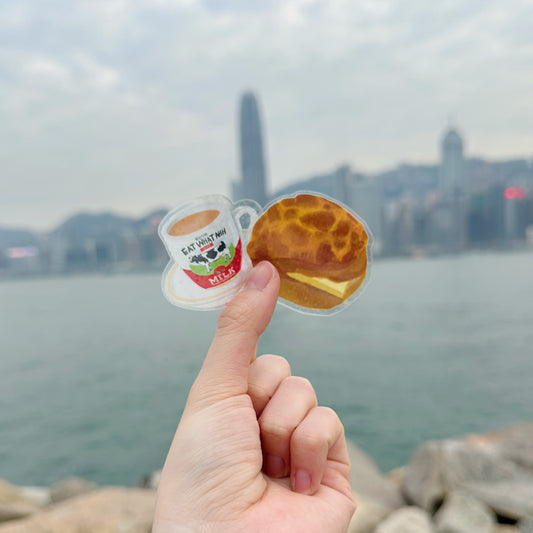 Waterproof Pineapple Bun & Milk Tea Sticker Pack