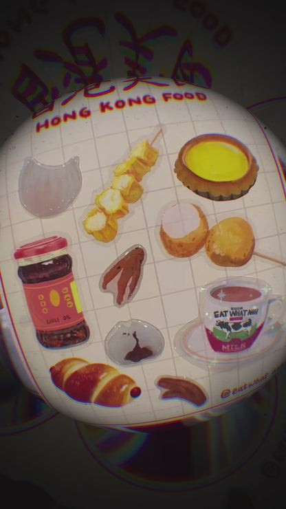 Hong Kong Food Sticker Postcard Pack